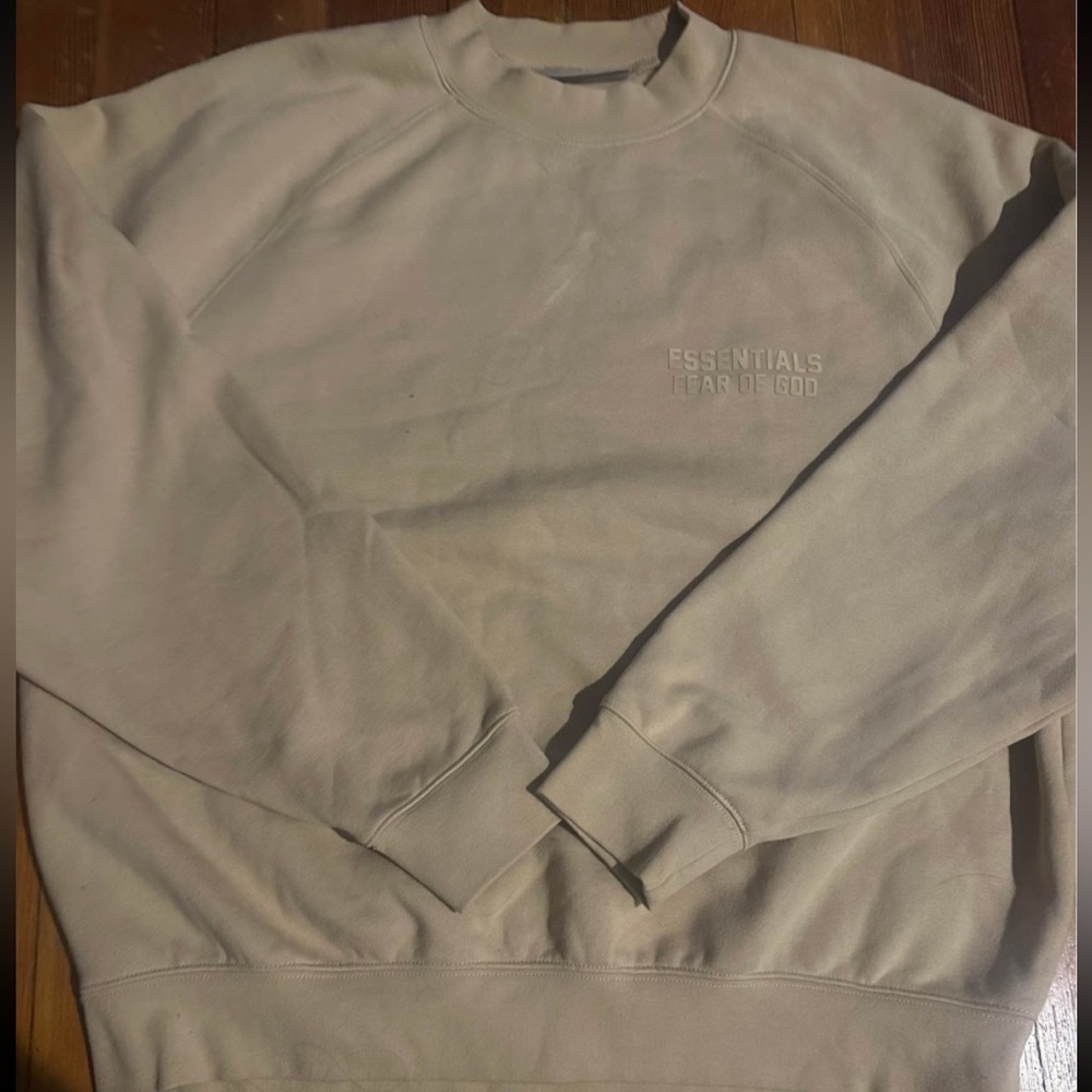 Essentials Men's Fear of God Beige Crewneck Sweater